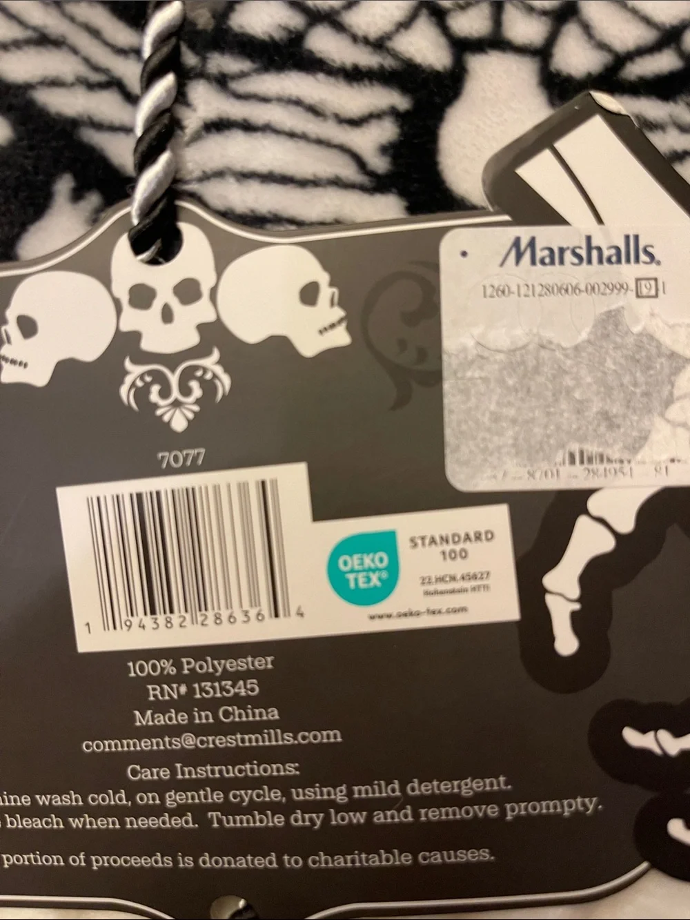Bone Avenue Skeletons 💀 Plush Throw Blanket